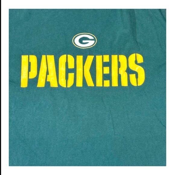 Green Bay Packers Green Yellow Short Sleeve T-Shirt Mens Size XL Cotton Blend RE - Picture 2 of 4